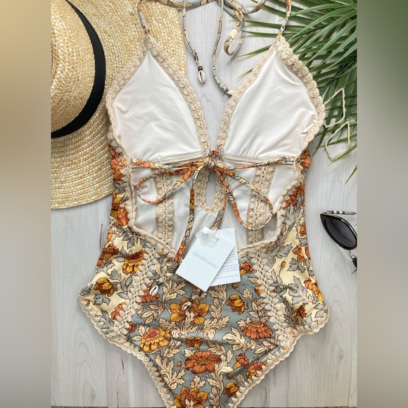 Zimmermann Crochet Keyhole One-Piece Swimsuit - Picture 7 of 8